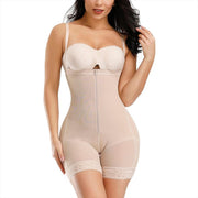 Melissa - Underbust Zip Firm Tummy Control Sheer Leg Body Shaper with Butt Lifter - LVLX CURVES