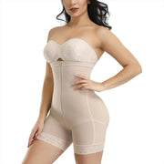 Melissa - Underbust Zip Firm Tummy Control Sheer Leg Body Shaper with Butt Lifter - LVLX CURVES